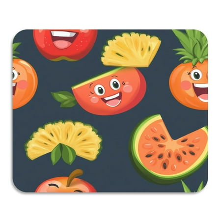 

Fruit Themed Pattern Diatomaceous Earth Water Absorbent Mat Anti-Slip Rubber Backing 19.7 x 15.7