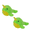 2PK Green Yellow Narwhal, variant on Mighty® : Seal Dog Toy: Ultra Durable Plush Toy with Multiple Layers & Reinforced Seams , Washable and Floats , Mighty® Construction