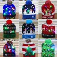 thumbnail image 2 of Gorro de Navidad tejido para niños y adultos, gorro de Papá Noel con luz LED, regalo para fiesta de año nuevo, decoración navideña, 2023, 2 of 4