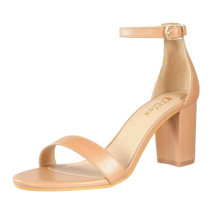 

Orange Heels Women‘s Chunky Heeled Sandals Lightweight Open Toe Ankle Strap Pumps Women‘s Footwear