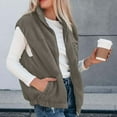 thumbnail image 5 of FAIWAD Womens Fleece Vest Warm Winter Sleeveless Fuzzy Jackets Casual Zip Up Lightweight Outerwear with Pockets, 5 of 8