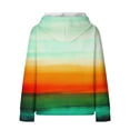 thumbnail image 4 of Hoodies for Women Pullover Plus Size Waffle Pockets Hooded Tops Color Block Long Sleeve Sweatshirts with Hood (Green 3XL), 4 of 6
