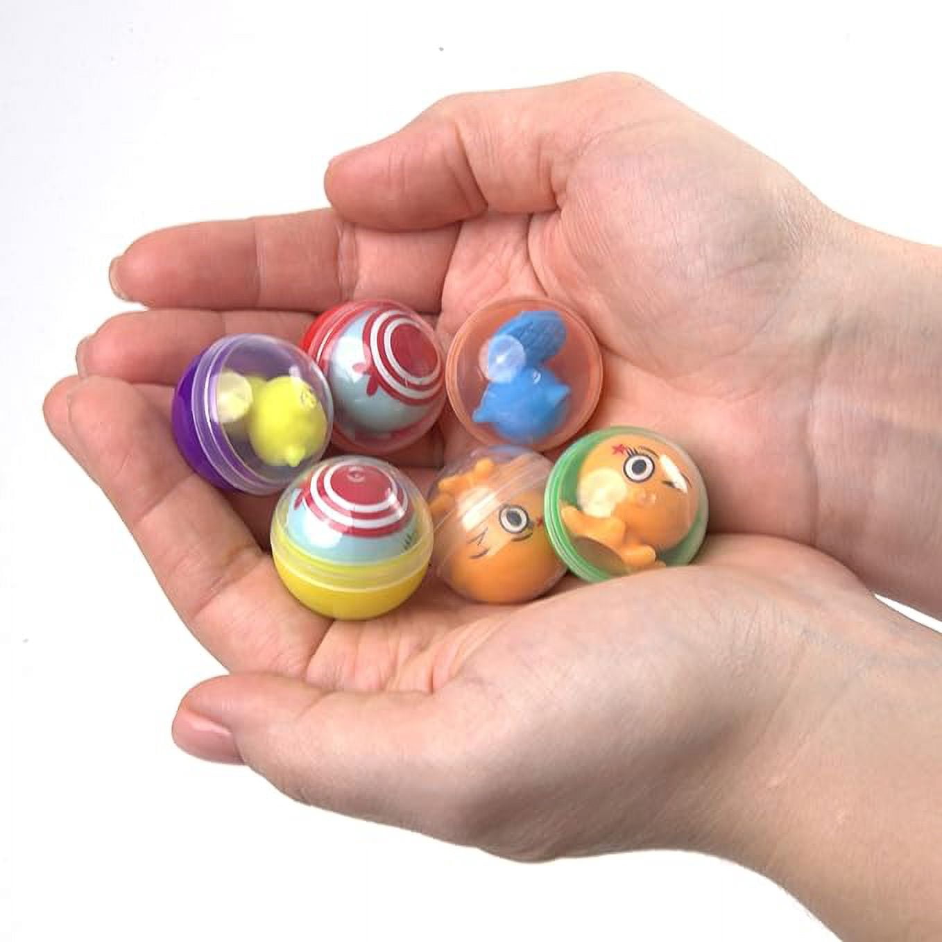 Entervending Vending Machine Empty Round Capsules 1.1” 250 pcs Bulk Capsule for Toy Gumball Machines Small Clear Containers Surprise for Kids Party Favor Prize