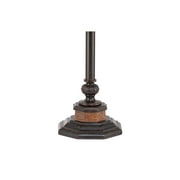 Regency Hill Sonnett Vintage Rustic Floor Lamp 63 1/2 Tall Bronze Metal Faux Marble Ivory Linen Bell Shade for Living Room Bedroom Office House Home