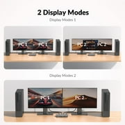 AV Access KVM Switch 2 Monitors 2 Computers, EDID Support, with USB 3.0 Hub – Control 2 PCs in Dual Monitor 4K@60Hz in Extended or Mirror Mode, HDMI Input, Fast Switching Button/Keyboard(4KSW21-DM)