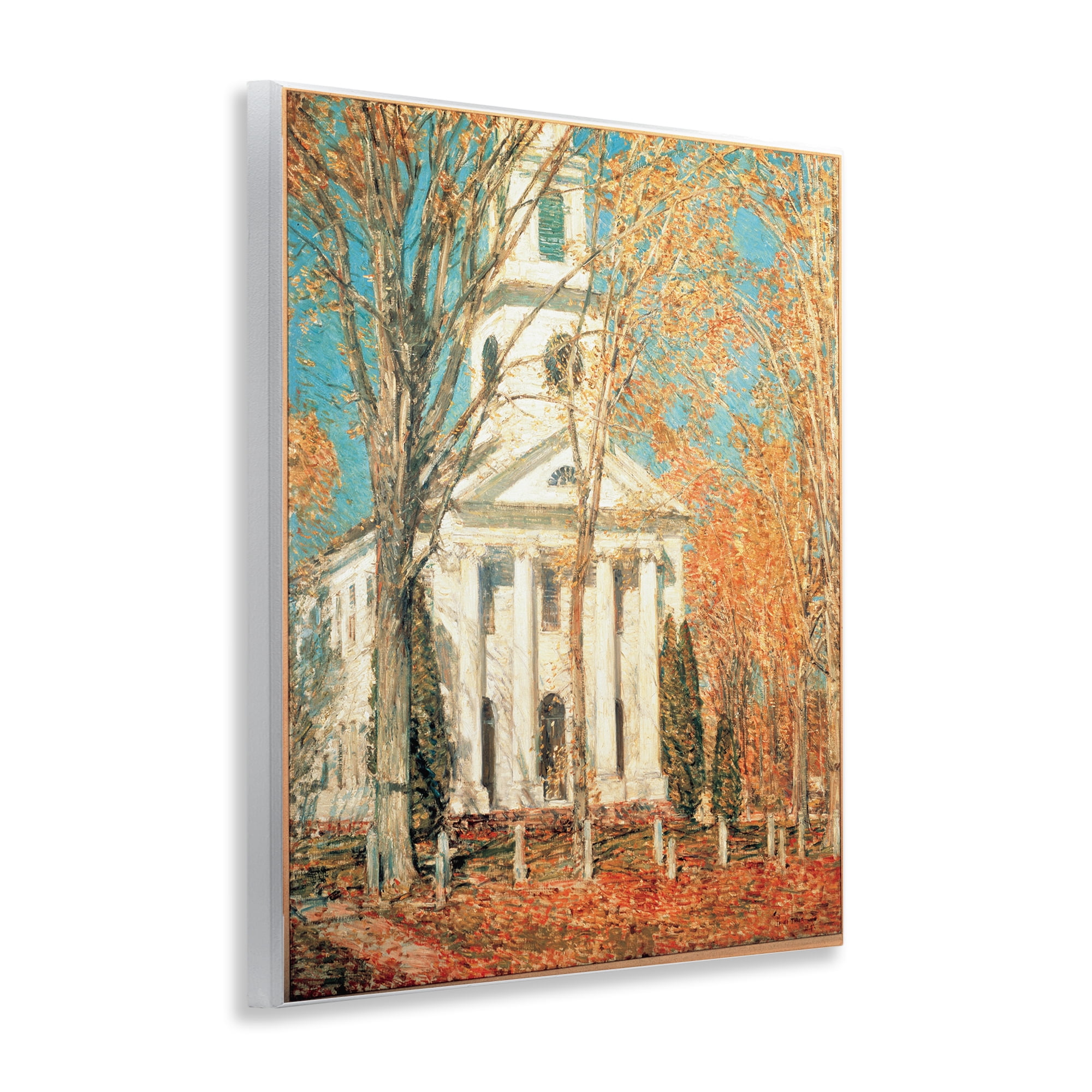 Stupell Industries Classic Church At Old Lyme Buildings & Architecture Painting Unframed Art Print Wall Art, 11 x 14
