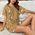 thumbnail image 6 of Womens Pajama Sets With Pocket, bee cute polka dots cartoon Lounge Sets Short Sleeve Sleepwear PJ Sets for Women, 6 of 6