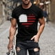 thumbnail image 3 of Mens Casual Manga Corta Botón Abajo Camisetas Estados Unidos Bandera Impresión Cuello Redondo Suéter Camiseta, Poliéster Casual Uso Diario para Hombres, 3 of 5