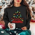 thumbnail image 5 of Christmas Trees Sweatshirt for Women Merry and Bright Christmas Shirts Xmas Holiday Party Long Sleeve Pullover Tops, 5 of 7