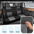 thumbnail image 4 of Juego completo de fundas de asiento BDK PolyPro, gris sobre negro, ajuste universal, 4 of 8