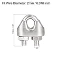 thumbnail image 2 of Unique Bargains 316 Stainless Steel Wire Rope Clip Clamp for 2mm Diameter Cable, 8 Pack, 2 of 5