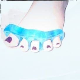 1 Pair Yoga Gel Toes for Pilates , Toe Extenders / Separator - Blue Medical Grade Gel (Pair)