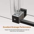 thumbnail image 6 of 50-54" W * 76" H Frameless Single Sliding Shower Doors, Bathroom Sliding Shower Door, 5/16" (8mm) Thick SGCC Tempered Glass Door, Reversible Installation, 6 of 8