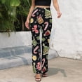 thumbnail image 4 of Womens Flare Bell Bottoms Pants, Christmas Tree Decoration High Waisted Flare Leggings for Women, Stretchy Wide Leg Yoga Pants, 4 of 5