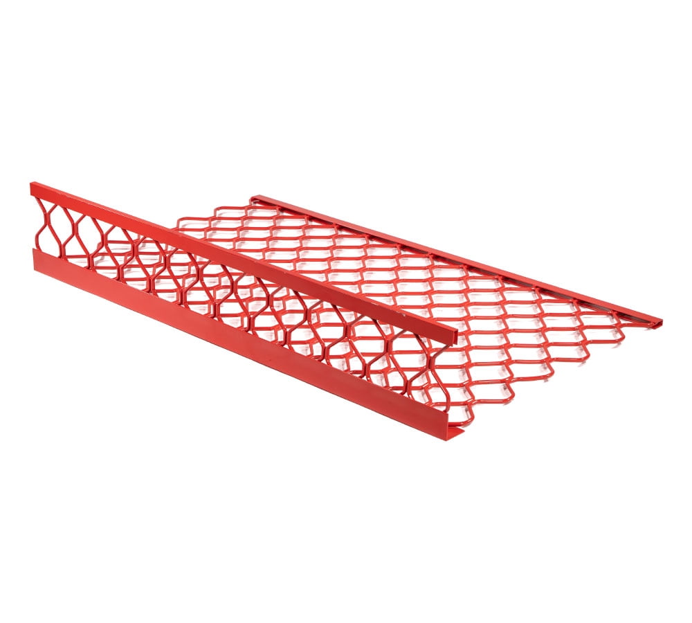 4 Pack 48"x30" (Drop) Red-Coated Aluminum Mesh Brick Guard Corner Protector - L Shape Mesh Edge Guard Corrosion Resistant
