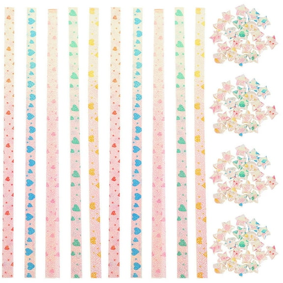 CIMAXIC 240Pcs Star Origami Paper Strips Assorted Color For School Presentations Party Decorations 9.6In Long