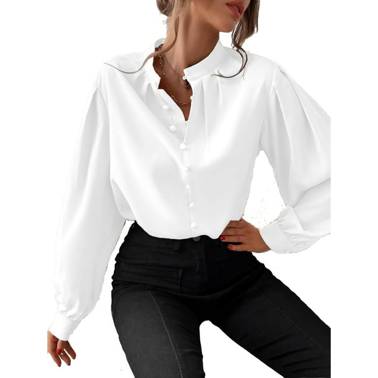 walmart womens white blouses