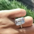 thumbnail image 2 of K-KED 6ct Emerald Cut Engagement Rings for Women Sterling Silver with Cubic Zirconia, 2 of 9