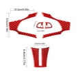 thumbnail image 3 of Real Bright Soft Car Interior Carbon Fiber Sticker Decoration5Pcs Red Carbon Fiber Steering Wheel Kit Cover For BMW Z4 E85 2003-2008Auto Car Protection Interior Accessories, 3 of 8
