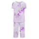 thumbnail image 3 of Pantalones de Mujer Casual Recortado Botón Suelto Ajuste Impreso con Manga Larga Superior, Diseño de Cuello de Jardín para el Uso Diario de Primavera, 3 of 5