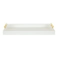thumbnail image 2 of Kate and Laurel Lipton Narrow Rectangle Wood Accent Tray, White/Gold 10x24, 2 of 4