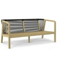 thumbnail image 3 of Simpli Home Palmetto 58 inch Wide Contemporary Outdoor Sofa in Stone Grey Polyester Fabric, Fully Assembled, 3 of 7