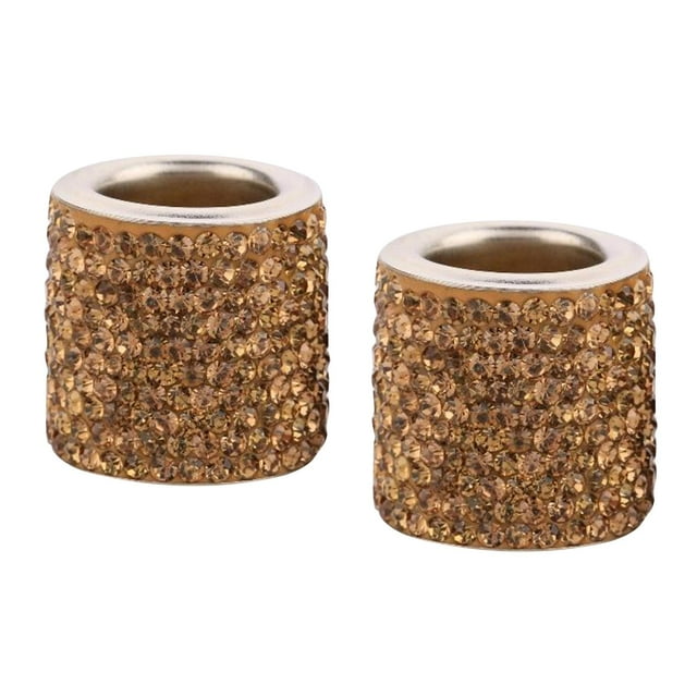 S SERENABLE 2 Pack Bling Crystal Car Headrest Collars, Premium Crystal Diamond Car Seat Head Gold