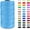 Aqua Blue, variant on Minzimin 1Pcs Polypropylene Macrame Cord 1.5mm x 656 feet  Twisted 100% Polypropylene Rope Twine String Macrame Yarn, Colored Knitting & Crochet Bag Cord Crochet Thread Supplies for Knitter