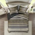 thumbnail image 4 of Housse Jacquard Réversible Madison Park Paige en Noir, 4 of 14