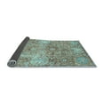 thumbnail image 2 of Ahgly Company Indoor Round Abstract Light Blue Modern Area Rugs, 4' Round, 2 of 4