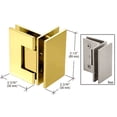 thumbnail image 2 of CRL GEN092BR Polished Brass Geneva 092 Series 90 Degree Glass-to-Glass Hinge, 2 of 8