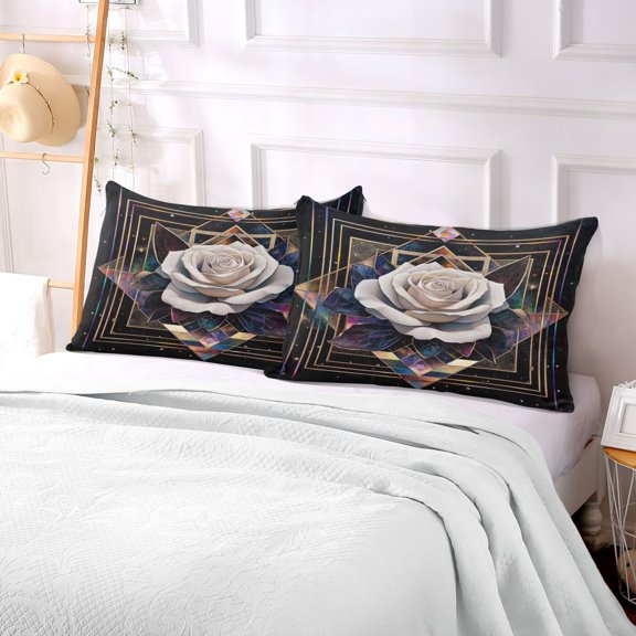 Pillow Case Plush Pillow Rose Among Stars Case standard size/King size/Queen size Bed Pillow Pillowcases