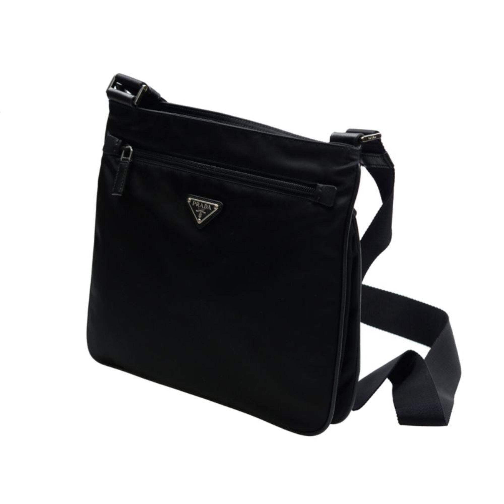 Prada Tessuto Saffiano Black Messenger Bag Cross Body 2VH563 Prada Tessuto Saffiano Black Messenger Bag Cross Body 2VH563