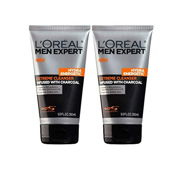Wijzerplaat Klusjesman schelp L'Oreal Men Expert Hydra Energetic Facial Cleanser with Charcoal for Daily  Face Washing, Mens Face Wash, Beard and Skincare for Men, 2 ct. -  Walmart.com