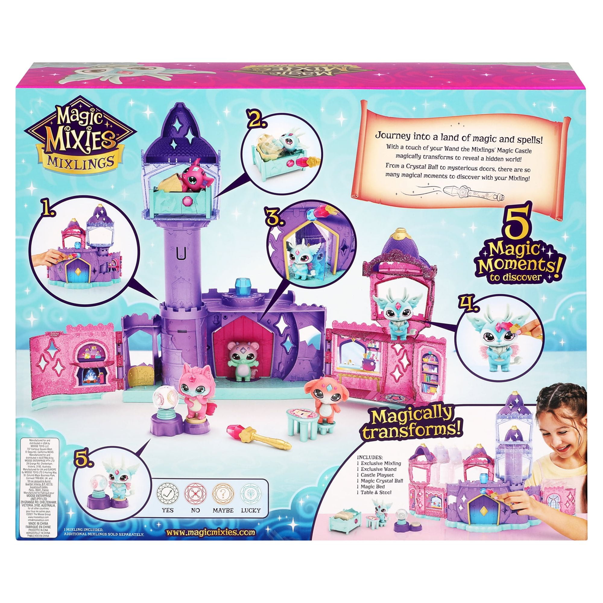 Magic Mixies Mixlings Magic Castle, Expanding Playset with Wand That  Reveals 5 Magic Moments, for Kids Aged 5 and Up