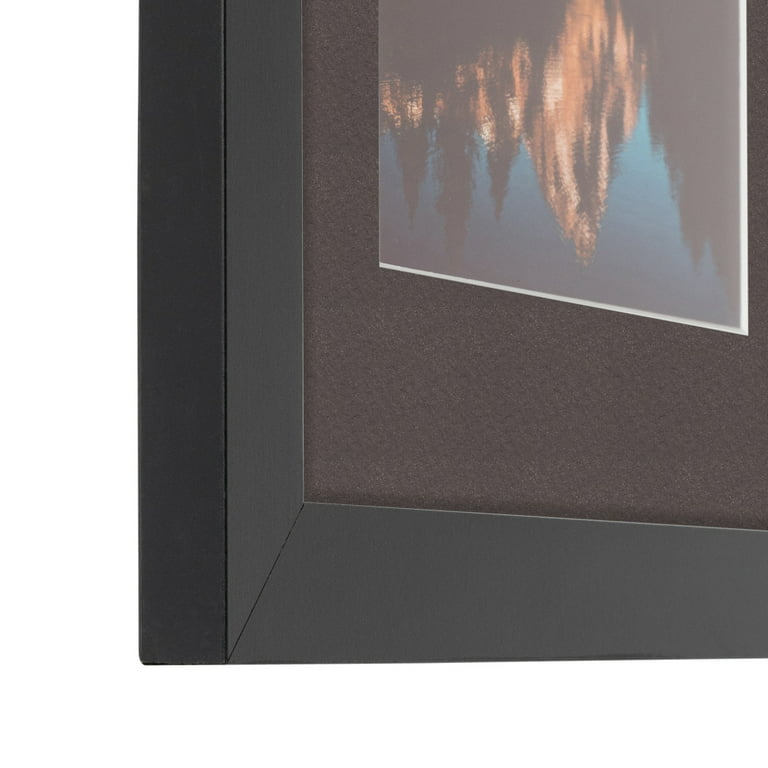 ArtToFrames 12x24 Matted Picture Frame with 8x20 Single Mat Photo Opening  Framed in 1.25 Satin Black and 2 Chestnut Mat (FWM-3926-12x24)