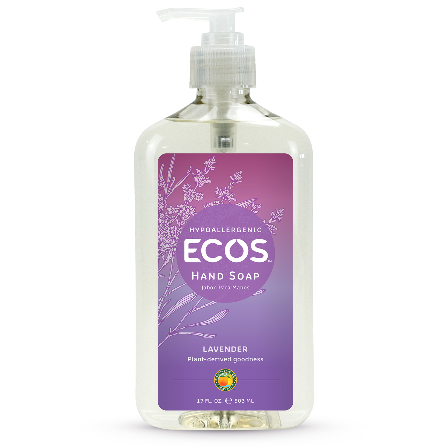 ECOS Hypoallergenic Hand Soap, Lavender, 17 Oz