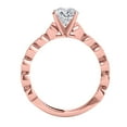 thumbnail image 4 of Mauli Jewels Engagement Rings for Women 1.00 Carat Brilliant Cut Round Diamond Engagement Ring Prong-Setting 14K Solid Rose Gold, 4 of 7