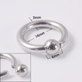 thumbnail image 1 of Anillo de nariz con clip de bola de acero inoxidable 316L BCR, anillo de nariz con clip de bola de acero de titanio, anillo multiusos universal, pendientes, anillo para el hueso de la oreja, 1 of 6
