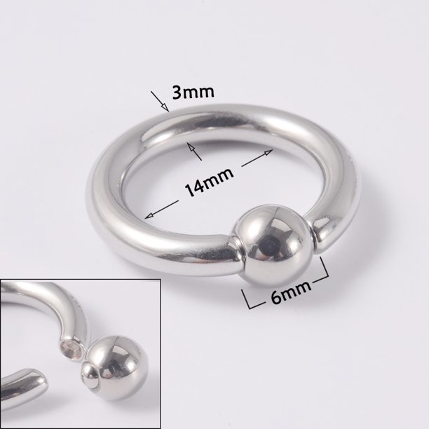 Anillo de nariz con clip de bola de acero inoxidable 316L BCR, anillo de nariz con clip de bola de acero de titanio, anillo multiusos universal, pendientes, anillo para el hueso de la oreja