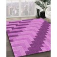 thumbnail image 3 of Ahgly Company Machine Washable Indoor Rectangle Transitional Violet Purple Area Rugs, 8' x 12', 3 of 7