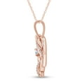 thumbnail image 2 of AFFY White Cubic Zirconia Mom Heart Pendant Necklace 14k Rose Gold over Silver, 2 of 5