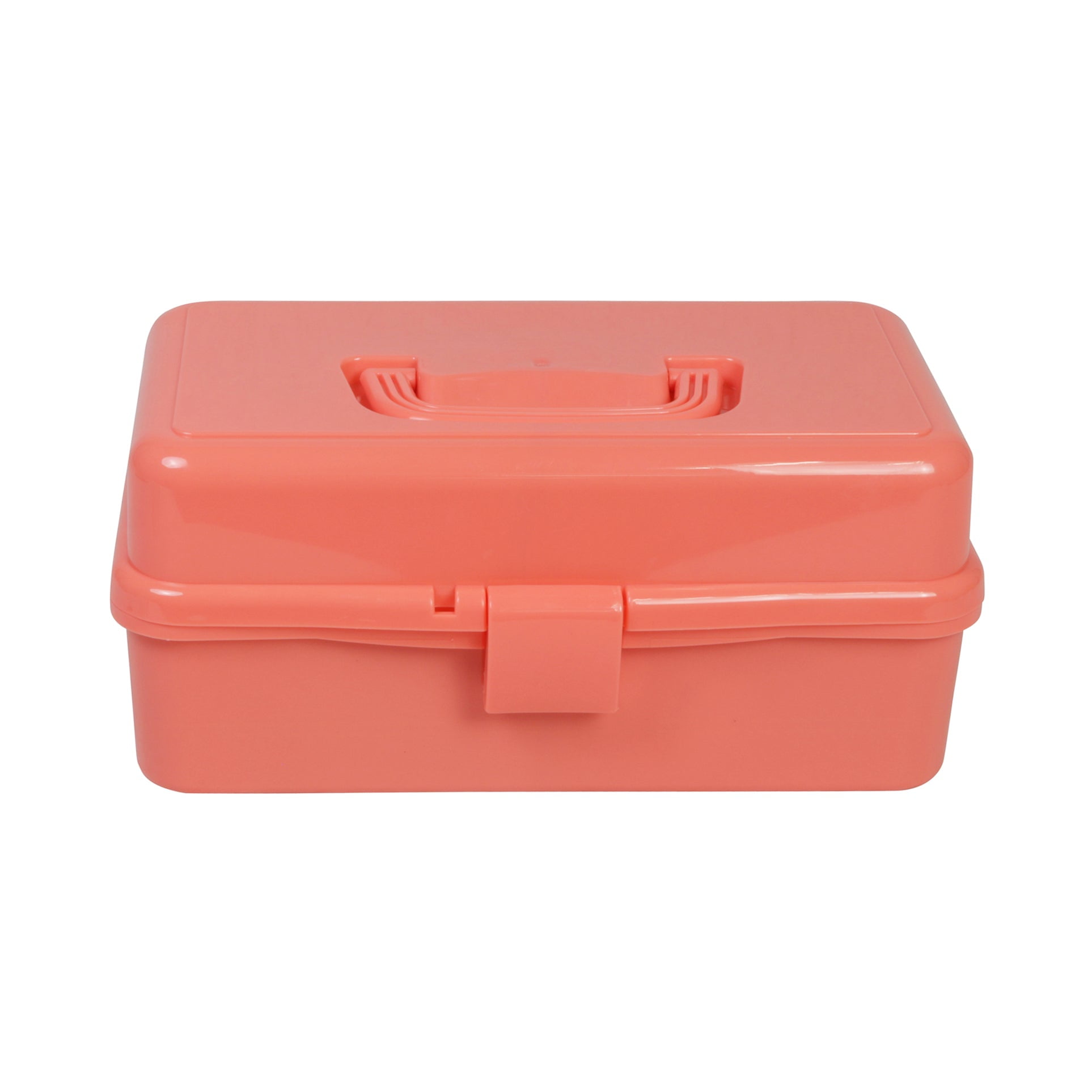 Everything Mary 3-Layer Storage Box, Coral - Foldable & Portable Tool Box for Art & Craft Supply