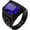 Black Navy Blue, variant on Men's Stainless Steel Vintage Cubic Zirconia Multicolor Stone Signet Ring