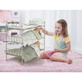 thumbnail image 2 of Badger Basket Scrollwork Metal Triple Bunk Bed with Ladder, Bedding for 18 inch Dolls - Silver/Pink, 2 of 7