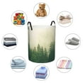 thumbnail image 6 of Fotbe Fog Forest Laundry Basket with Handles, Waterproof Large Laundry Hamper, Wash Bag for Corner Dorm, Rolling Laundry Basket with Handles-Medium, 6 of 8
