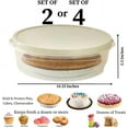 Set of 4 Pie KeepersClear Plastic Food Storage ContainersHolds 10