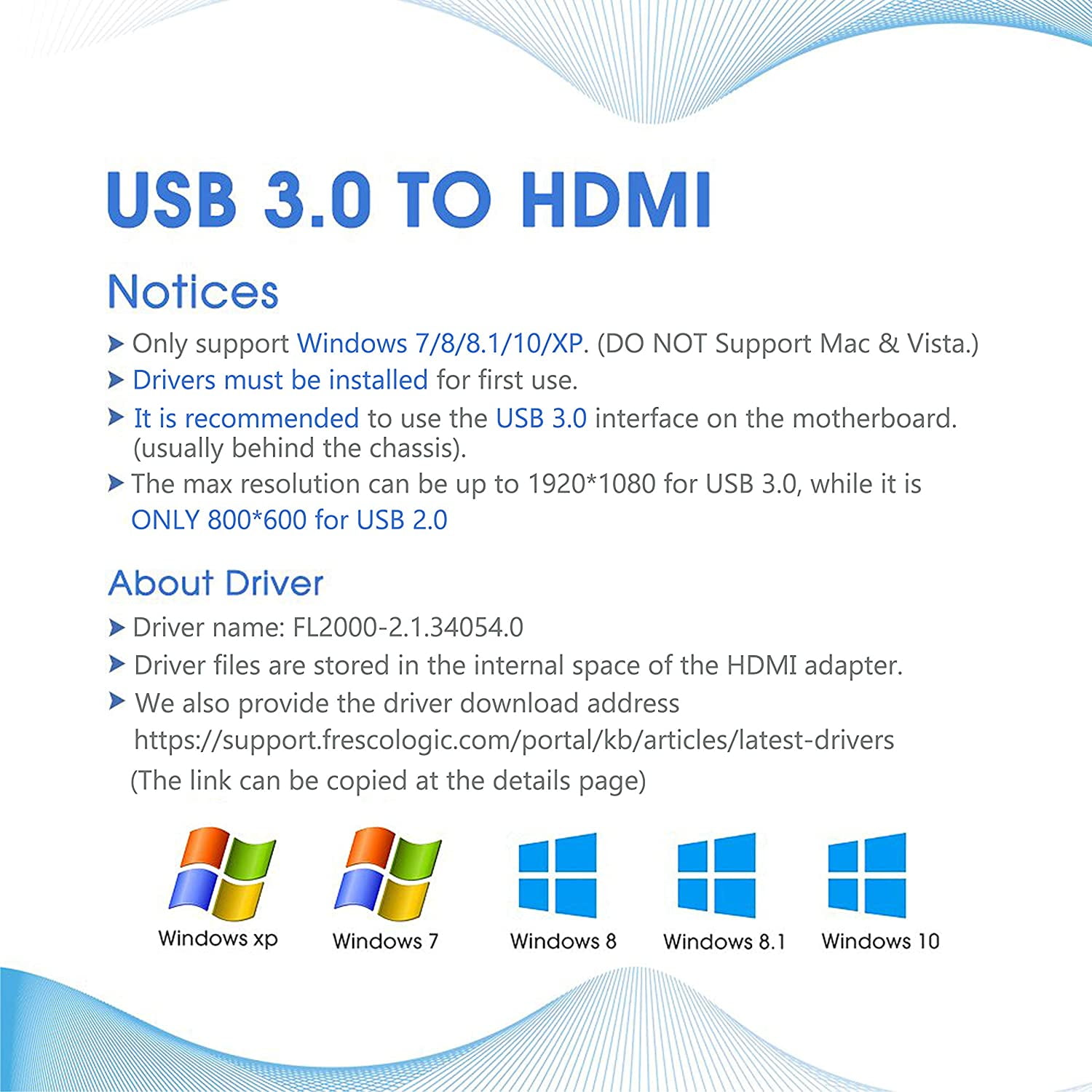 Driver for USB 3.0 to HDMI Adapter