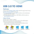 thumbnail image 7 of USB to HDMI Adapter, HD 1080P Video Audio Converter, USB 3.0 to HDMI Adapter Cable for Multiple Monitors, Support Windows XP/10/8.1/8/7 (Not Mac, Linux, Vista, Chrome, Firestick) (Black), 7 of 7