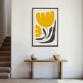 thumbnail image 3 of Eastern Print Abstract Flower Print in Yellow and Green, Boho Wall Decor, Living Room Art, Home Office Decor, Size 16x24 UNFRAMED, 3 of 5